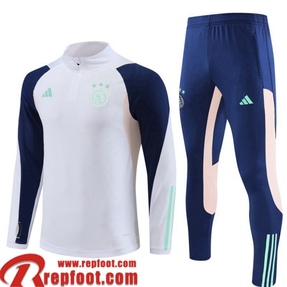 Ajax Survetement de Foot Blanc Homme 23 24 TG896