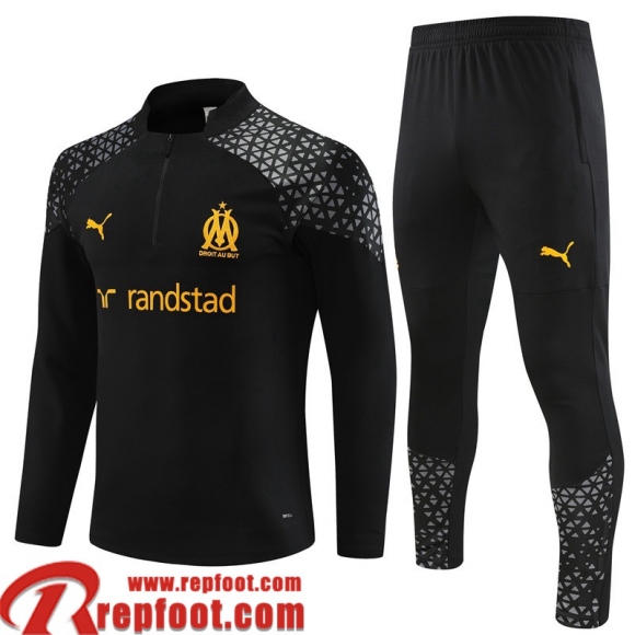 Marseille Survetement de Foot noir Homme 23 24 TG902