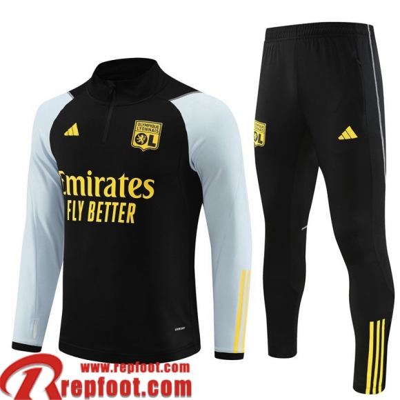 Lyon Survetement de Foot noir Homme 23 24 TG907