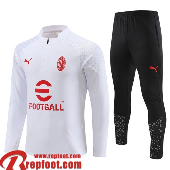 AC Milan Survetement de Foot Blanc Homme 23 24 TG914