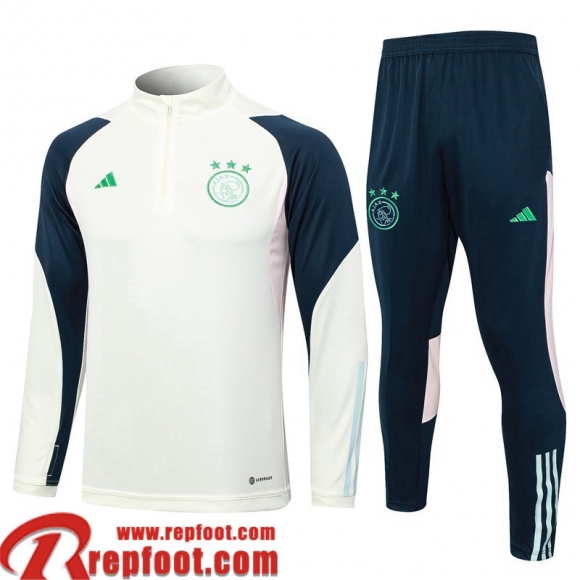 Ajax Survetement de Foot Blanc Homme 23 24 TG927 Ajax Survetement de Foot Blanc Homme 23 24 TG927