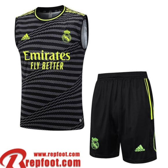 Real Madrid Survetement Sans manches noir Homme 23 24 TG955