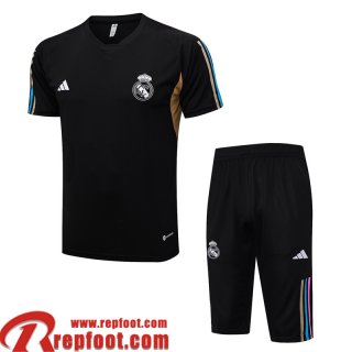 Real Madrid Survetement T Shirt noir Homme 23 24 TG969