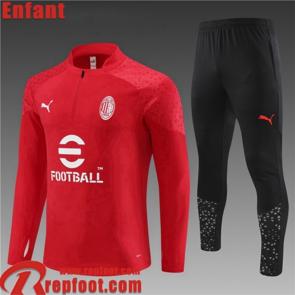 AC Milan Survetement de Foot rouge Enfant 23 24 TK687