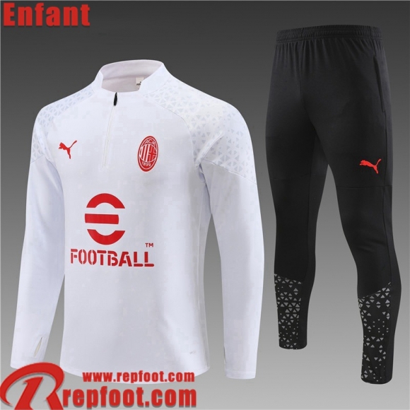 AC Milan Survetement de Foot Blanc Enfant 23 24 TK688