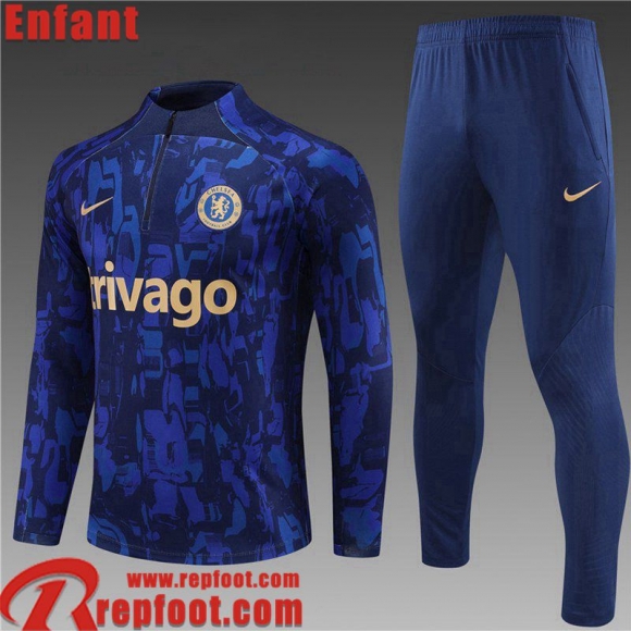 Chelsea Survetement de Foot bleu Enfant 23 24 TK693