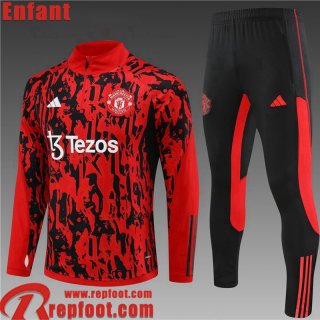 Manchester United Survetement de Foot rouge Enfant 23 24 TK695