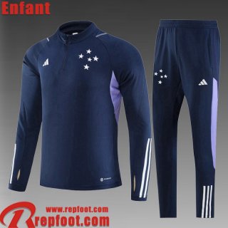 Cruzeiro Survetement de Foot bleu marine Enfant 23 24 TK702