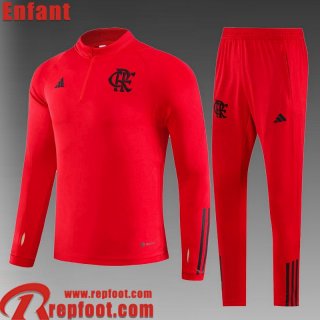 Flamengo Survetement de Foot rouge Enfant 23 24 TK703