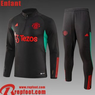 Manchester United Survetement de Foot noir Enfant 23 24 TK709