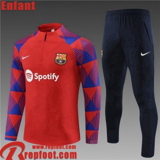 Barcelone Survetement de Foot rouge Enfant 23 24 TK674