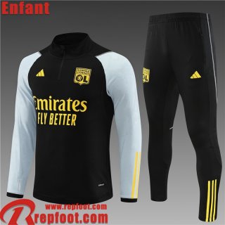 Lyon Survetement de Foot noir Enfant 23 24 TK681