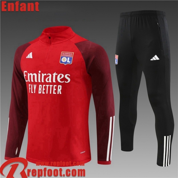 Lyon Survetement de Foot rouge Enfant 23 24 TK682 Lyon Survetement de Foot rouge Enfant 23 24 TK682
