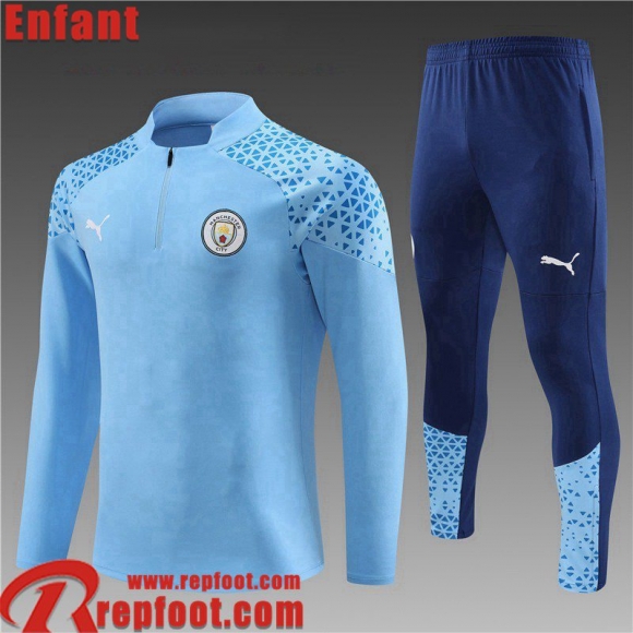 Manchester City Survetement de Foot bleu ciel Enfant 23 24 TK684