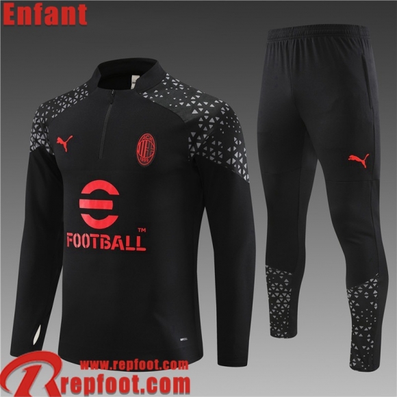 AC Milan Survetement de Foot noir Enfant 23 24 TK686