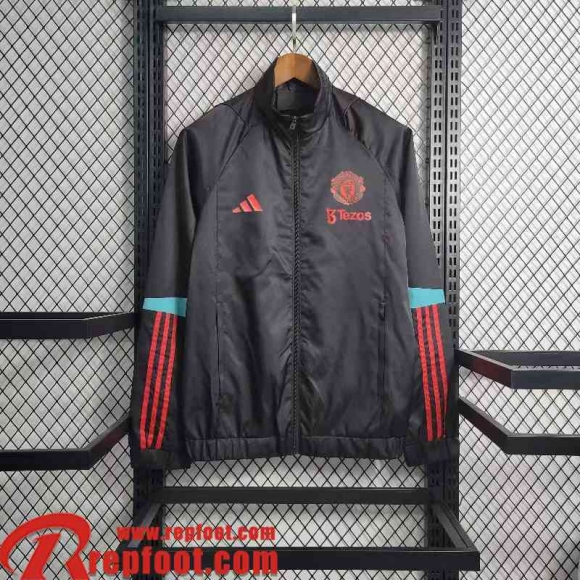 Manchester United Coupe Vent noir Homme 23 24 WK543  Manchester United Coupe Vent noir Homme 23 24 WK543