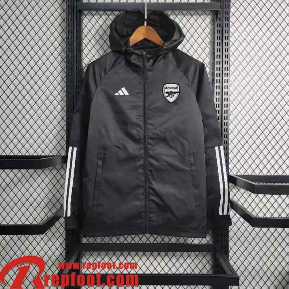 Arsenal Coupe Vent noir Homme 23 24 WK553 Arsenal Coupe Vent noir Homme 23 24 WK553