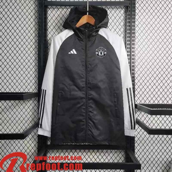 Manchester United Coupe Vent noir Homme 23 24 WK556