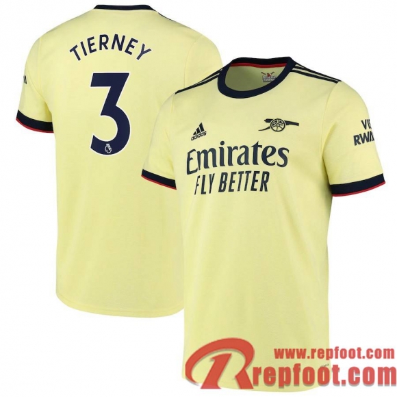 Arsenal Maillot De Foot Extérieur 21 22 Homme # Tierney 3