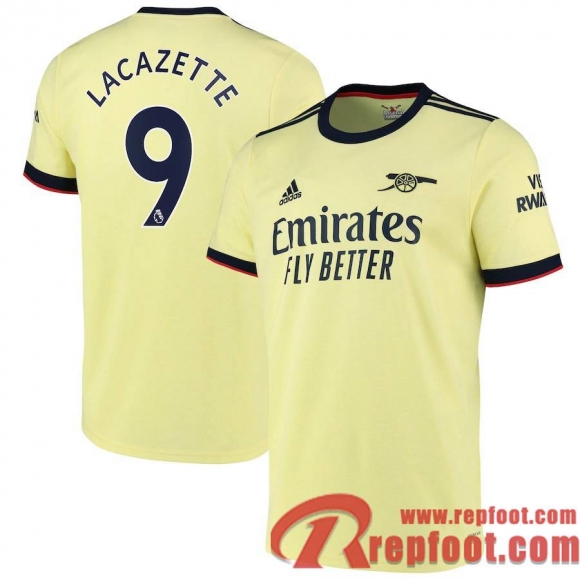 Arsenal Maillot De Foot Extérieur 21 22 Homme # Lacazette 9