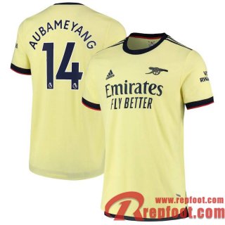 Arsenal Maillot De Foot Extérieur 21 22 Homme # Aubameyang 14