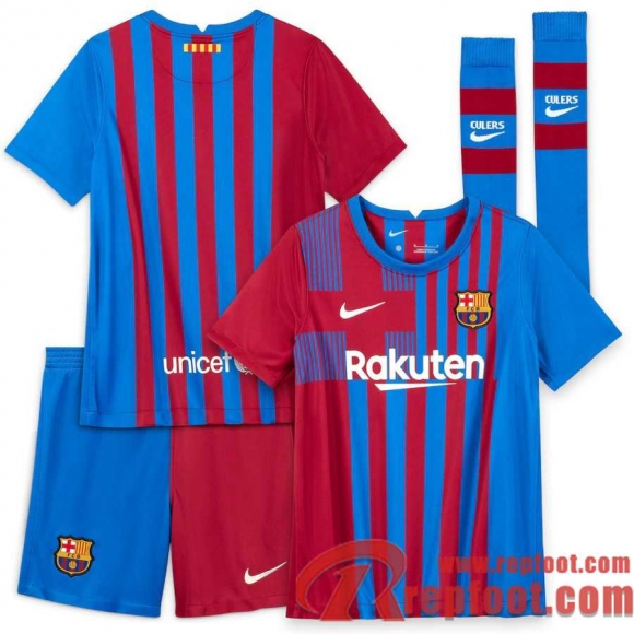 Barcelona Maillot De Foot Domicile 21 22 Enfant