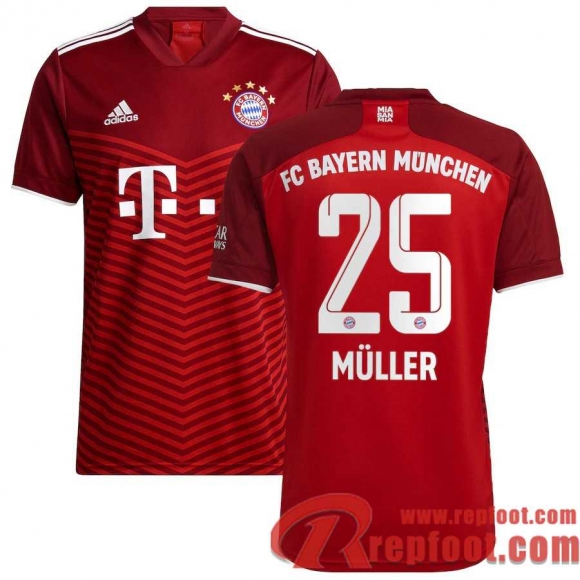 Bayern Munich Maillot De Foot Domicile 21 22 Homme # Thomas Müller 25