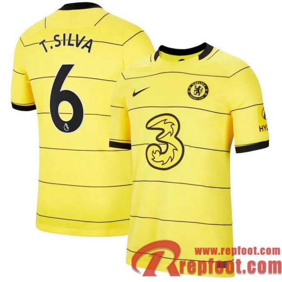 Chelsea Maillot De Foot Extérieur 21 22 Homme # T. Silva 6  Chelsea Maillot De Foot Extérieur 21 22 Homme # T. Silva 6
