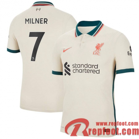 Liverpool Maillot De Foot Extérieur 21 22 Homme # Milner 7