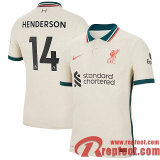 Liverpool Maillot De Foot Extérieur 21 22 Homme # Henderson 14