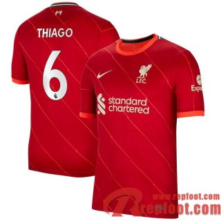 Liverpool Maillot De Foot Domicile 21 22 Homme # Thiago 6