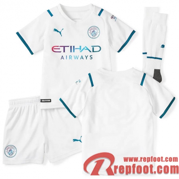 Manchester City Maillot De Foot Extérieur 21 22 Enfant