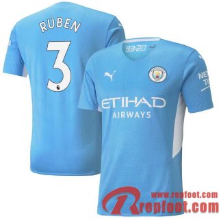 Manchester City Maillot De Foot Domicile 21 22 Homme # Rúben 3