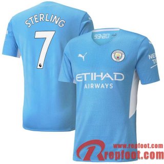 Manchester City Maillot De Foot Domicile 21 22 Homme # Sterling 7