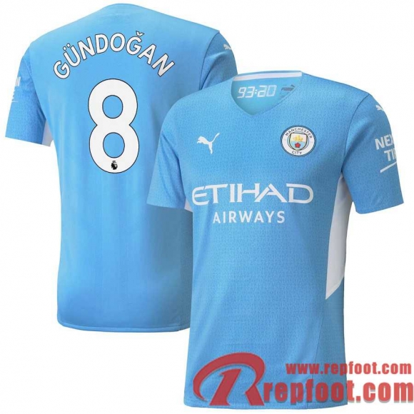 Manchester City Maillot De Foot Domicile 21 22 Homme # Gündogan 8