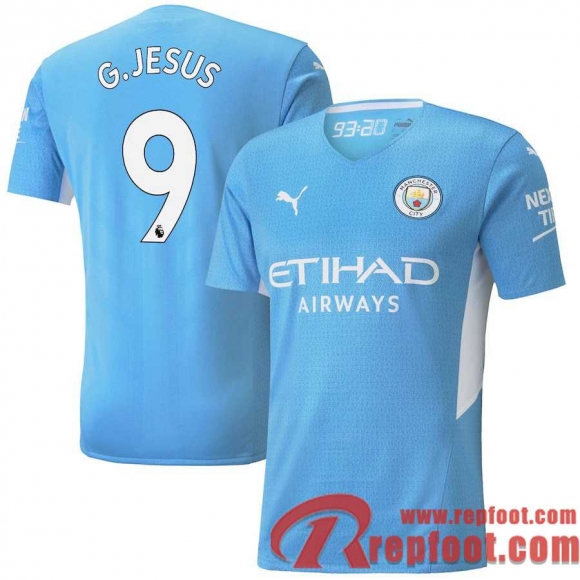 Manchester City Maillot De Foot Domicile 21 22 Homme # G.Jesus 9