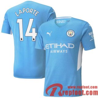 Manchester City Maillot De Foot Domicile 21 22 Homme # Laporte 14