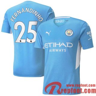 Manchester City Maillot De Foot Domicile 21 22 Homme # Fernandinho 25