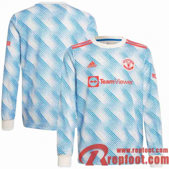 Manchester United Maillot De Foot Extérieur 21 22 Homme Manche Longue