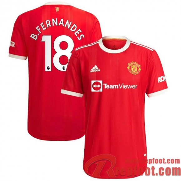 Manchester United Maillot De Foot Domicile 21 22 Homme # B.Fernandes 18