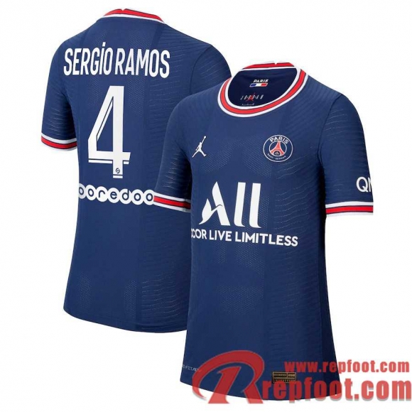 PSG Maillot De Foot Domicile 21 22 Homme # Sergio Ramos 4