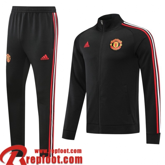 Veste Foot Manchester United noir Homme 22 23 JK455  Veste Foot Manchester United noir Homme 22 23 JK455