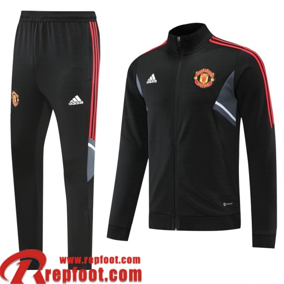 Veste Foot Manchester United noir Homme 22 23 JK465  Veste Foot Manchester United noir Homme 22 23 JK465