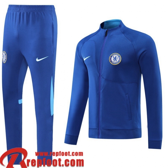 Veste Foot Chelsea bleu Homme 22 23 JK470  Veste Foot Chelsea bleu Homme 22 23 JK470