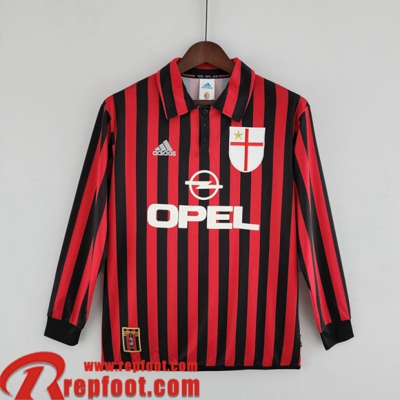 Retro Maillot De Foot AC Milan Domicile Homme Manche Longue 99 00 FG180