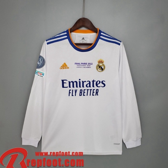 Maillot De Foot Real Madrid Domicile Homme Manche Longue 2021 2022 KL07