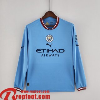 Maillot De Foot Manchester City Domicile Homme Manche Longue 22 23 KL08