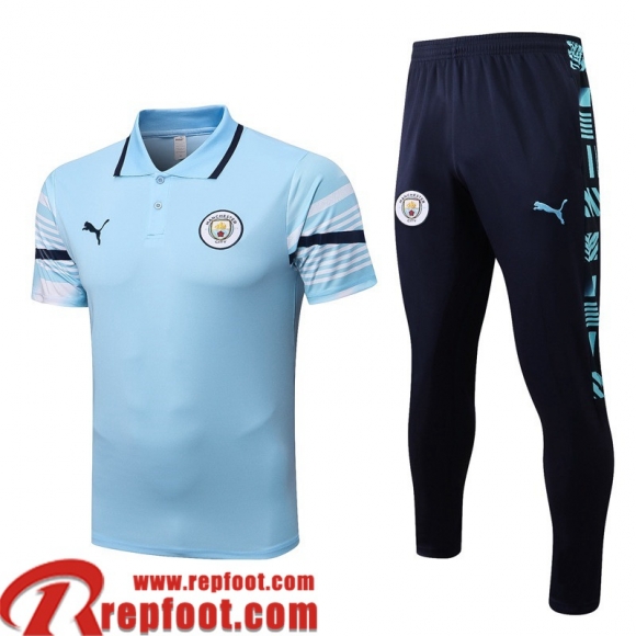 Polo foot Manchester City bleu Homme 22 23 PL607