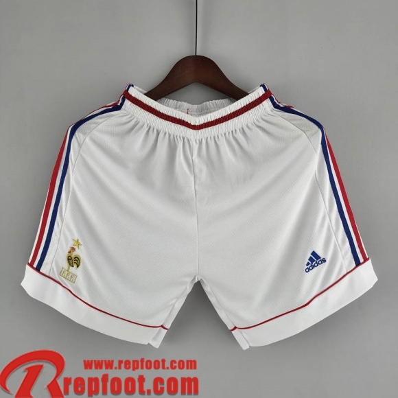 Retro Short De Foot France Blanc Homme 1998 DK158 Retro Short De Foot France Blanc Homme 1998 DK158