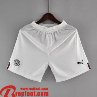 Short De Foot Manchester City Blanc Homme 22 23 DK182